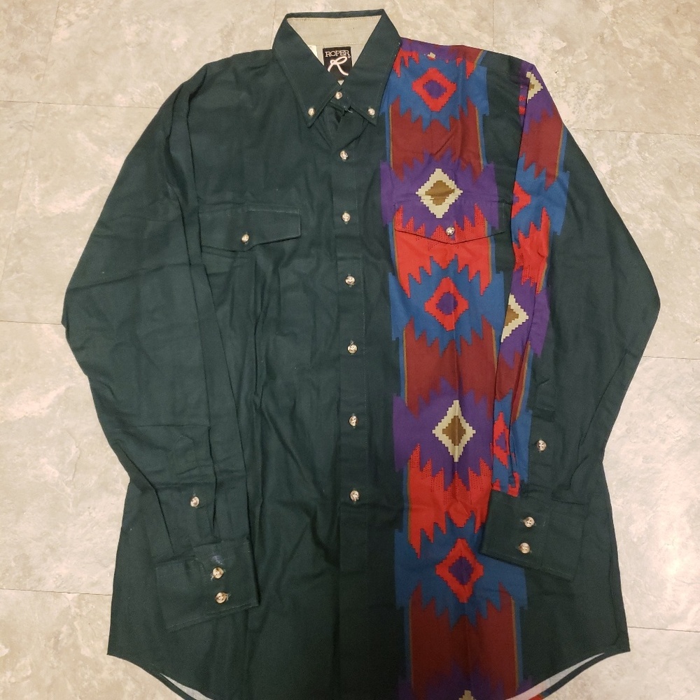 Vintage roper button up shirt size large
